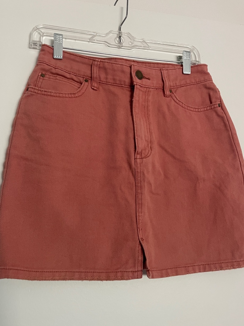 Billabong Coral Pink Denim Skirt